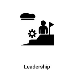 Leadership icon vector isolated on white background, logo concept of Leadership sign on transparent background, black filled symbol