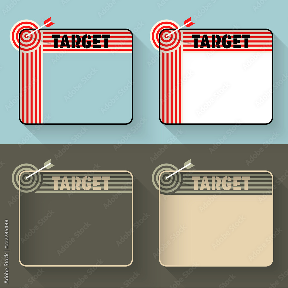 Poster a text frame for your text with inscription target. and also in military design.