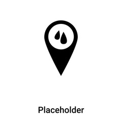 Placeholder icon vector isolated on white background, logo concept of Placeholder sign on transparent background, black filled symbol