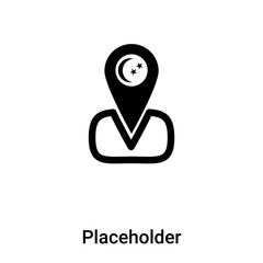 Placeholder icon vector isolated on white background, logo concept of Placeholder sign on transparent background, black filled symbol