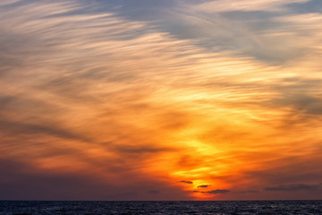 Beautiful sunset at the sea