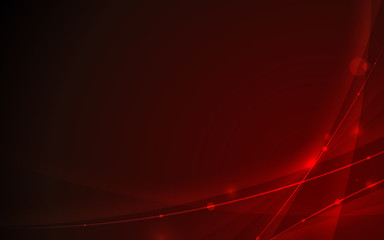 Fototapeta premium Abstract futuristic line curve element on red background. Vector illustration for technology or business concept.