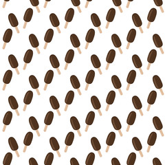 Ice cream cone seamless pattern dessert background vector.