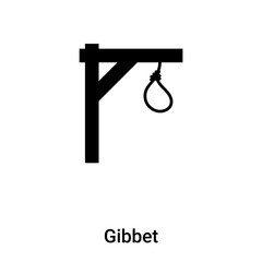 Gibbet icon vector isolated on white background, logo concept of Gibbet sign on transparent background, black filled symbol