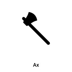 Ax icon vector isolated on white background, logo concept of Ax sign on transparent background, black filled symbol