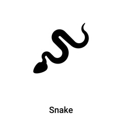 Fototapeta premium Snake icon vector isolated on white background, logo concept of Snake sign on transparent background, black filled symbol