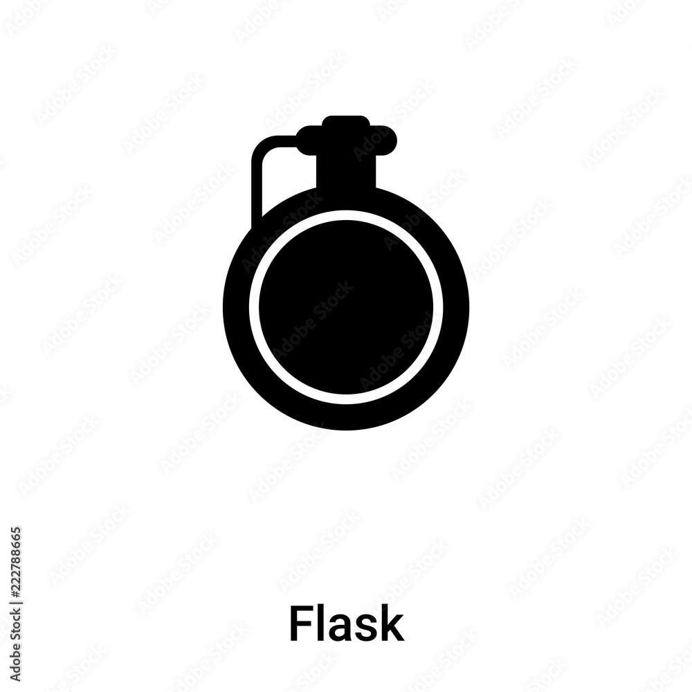 Poster flask icon vector isolated on white background, logo concept of flask sign on transparent background