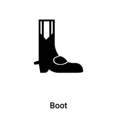 Boot icon vector isolated on white background, logo concept of Boot sign on transparent background, black filled symbol