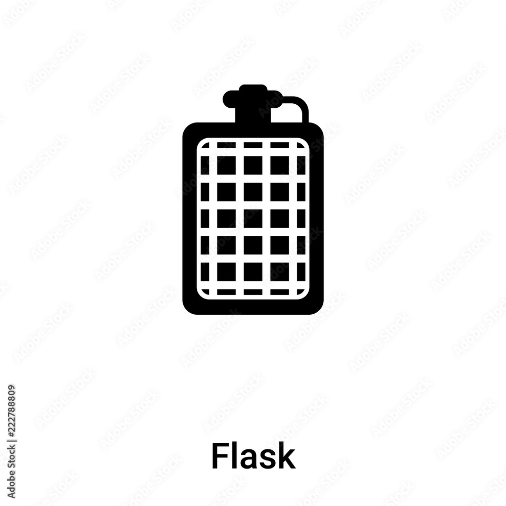 Poster flask icon vector isolated on white background, logo concept of flask sign on transparent background