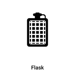 Flask icon vector isolated on white background, logo concept of Flask sign on transparent background, black filled symbol