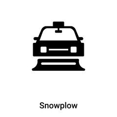 Snowplow icon vector isolated on white background, logo concept of Snowplow sign on transparent background, black filled symbol