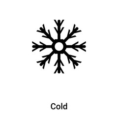 Cold icon vector isolated on white background, logo concept of Cold sign on transparent background, black filled symbol
