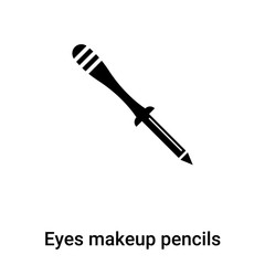 Eyes makeup pencils icon  vector isolated on white background, logo concept of Eyes makeup pencils  sign on transparent background, black filled symbol