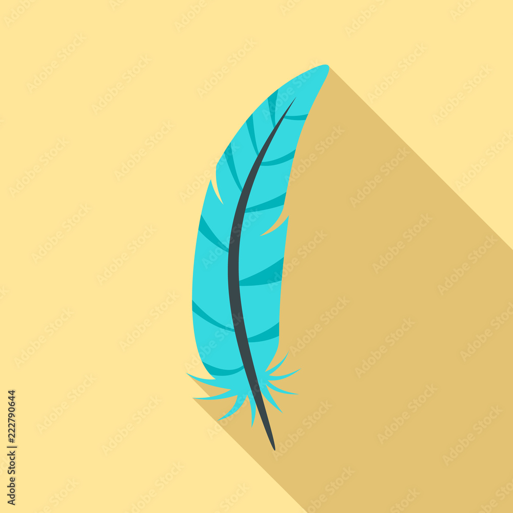 Poster print feather icon. flat illustration of print feather vector icon for web design