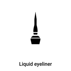 Liquid eyeliner icon  vector isolated on white background, logo concept of Liquid eyeliner  sign on transparent background, black filled symbol