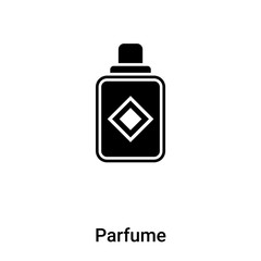 Parfume icon  vector isolated on white background, logo concept of Parfume  sign on transparent background, black filled symbol