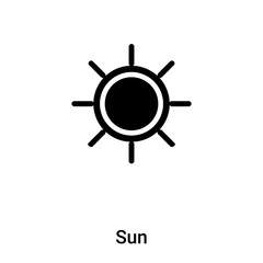 Sun icon vector isolated on white background, logo concept of Sun sign on transparent background, black filled symbol