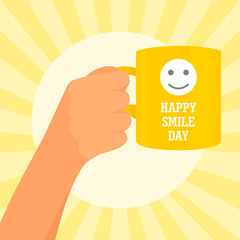Sunny smile day concept background. Flat illustration of sunny smile day vector concept background for web design