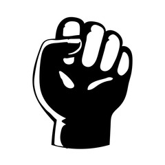 Hand with fingers folded into a fist pointing up