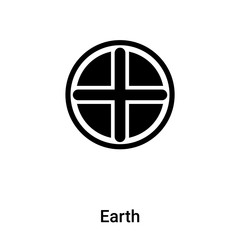 Earth icon vector isolated on white background, logo concept of Earth sign on transparent background, black filled symbol