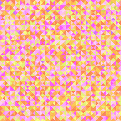 Tiled background with many triangles. Geometric bright wallpaper. Checkered mosaic texture. Seamless colorful pattern. Pretty colors. Print for flyers, posters, banners and textiles. Greeting cards