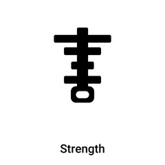 Strength icon vector isolated on white background, logo concept of Strength sign on transparent background, black filled symbol