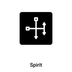 Spirit icon vector isolated on white background, logo concept of Spirit sign on transparent background, black filled symbol