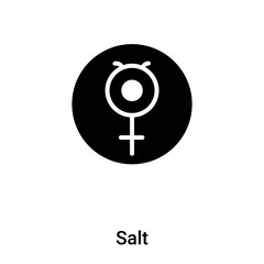 Salt icon vector isolated on white background, logo concept of Salt sign on transparent background, black filled symbol
