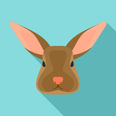 Rabbit icon. Flat illustration of rabbit vector icon for web design