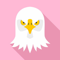 Eagle head icon. Flat illustration of eagle head vector icon for web design