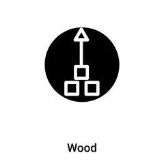 Wood icon vector isolated on white background, logo concept of Wood sign on transparent background, black filled symbol