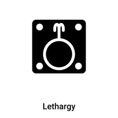 Lethargy icon vector isolated on white background, logo concept of Lethargy sign on transparent background, black filled symbol