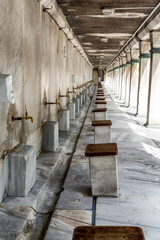 Place where the faithful wash their feet before the prayer, Blue Mosque Istanbul
