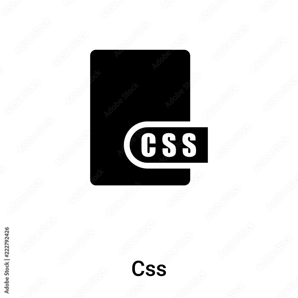 Poster css icon vector isolated on white background, logo concept of css sign on transparent background, bl