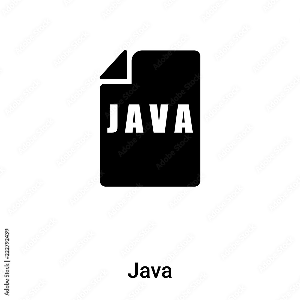 Poster java icon vector isolated on white background, logo concept of java sign on transparent background, 