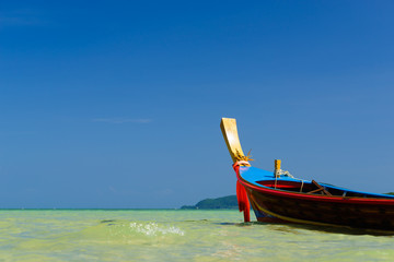 Long-tail boats at Rawai beach on southern tip of Phuket southern