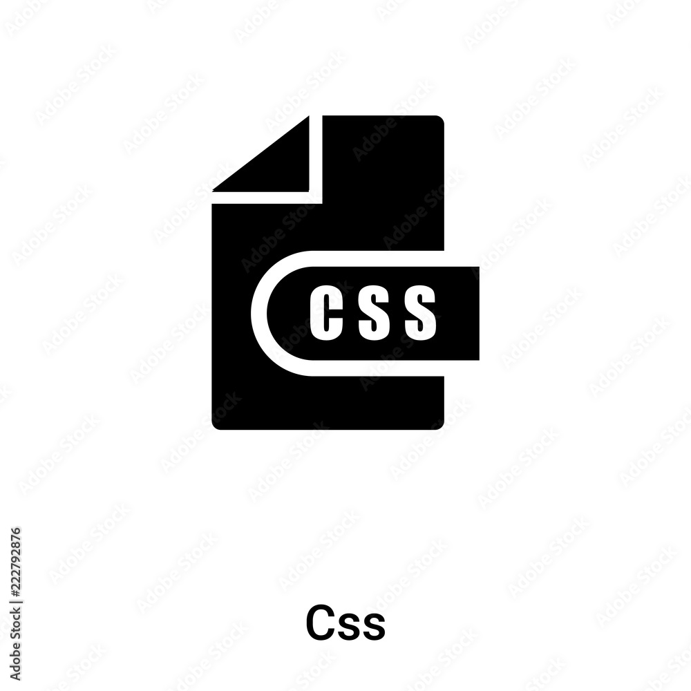 Poster css icon vector isolated on white background, logo concept of css sign on transparent background, bl