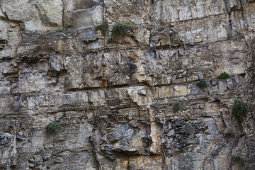 rocky wall. A wall of stones. Texture. Background