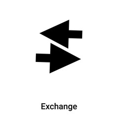 Exchange icon vector isolated on white background, logo concept of Exchange sign on transparent background, black filled symbol