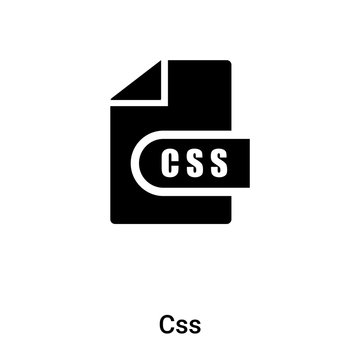 Css icon vector isolated on white background, logo concept of Css sign on transparent background, black filled symbol