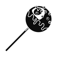 Sweet lollipop icon. Simple illustration of sweet lollipop vector icon for web design isolated on white background