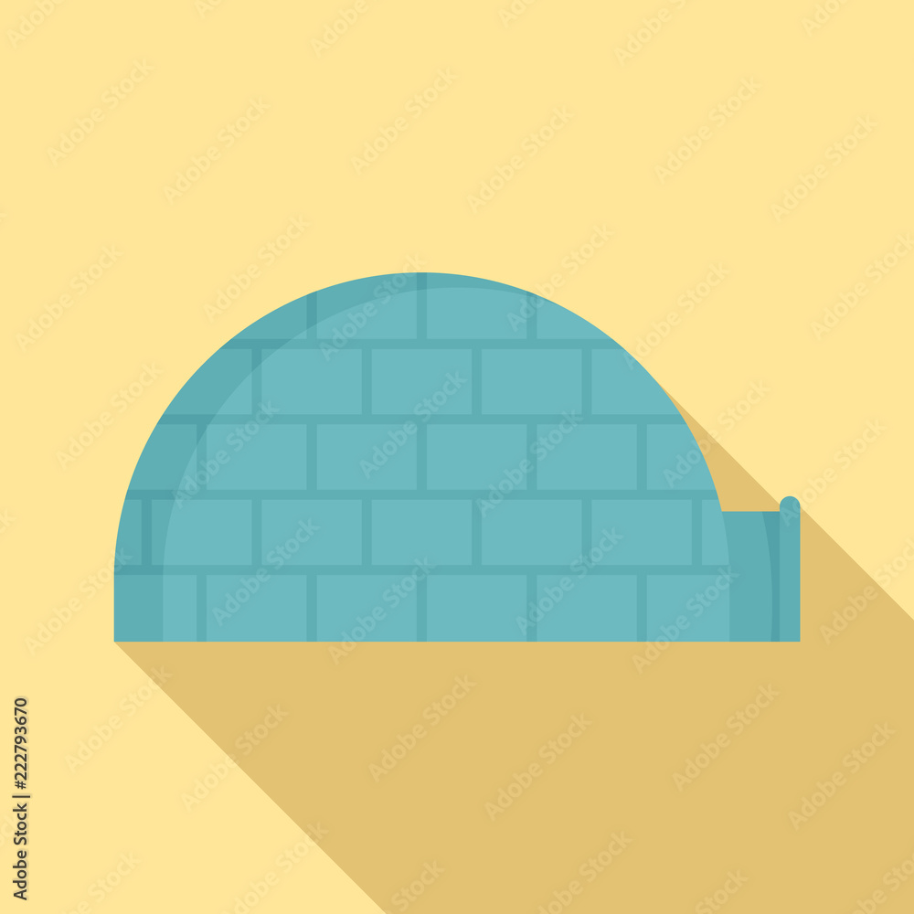 Poster alaska igloo icon. flat illustration of alaska igloo vector icon for web design