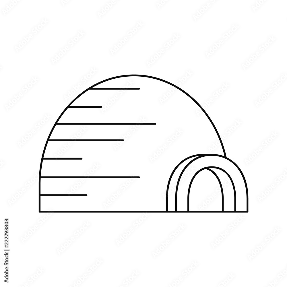 Poster arctic igloo icon. outline illustration of arctic igloo vector icon for web design isolated on white