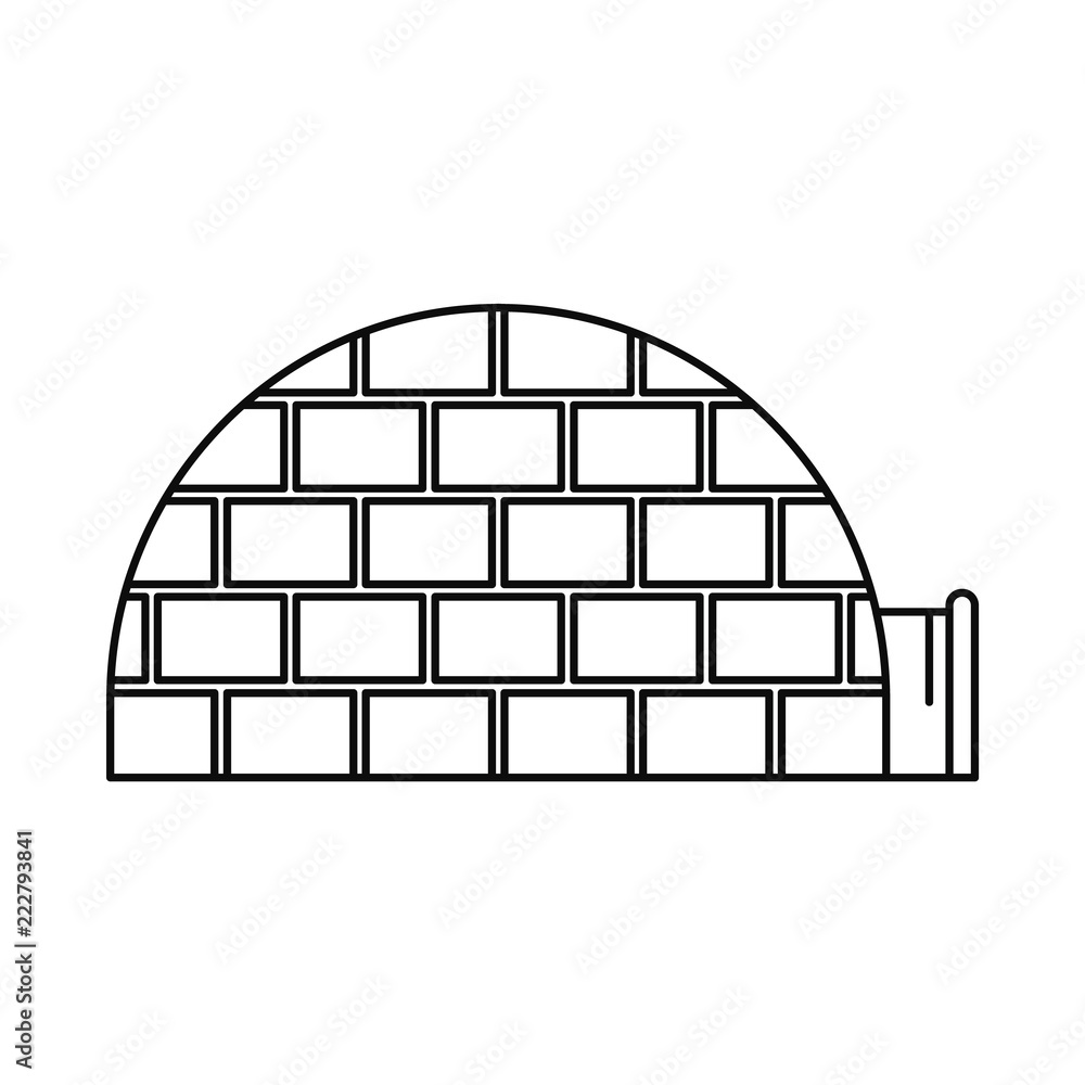 Poster alaska igloo icon. outline illustration of alaska igloo vector icon for web design isolated on white