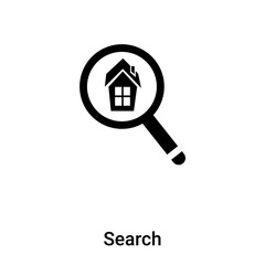 Search icon vector isolated on white background, logo concept of Search sign on transparent background, black filled symbol