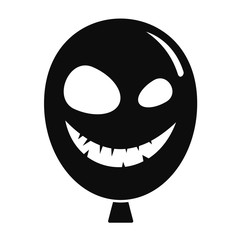 Smiley scary ballon icon. Simple illustration of smiley scary ballon vector icon for web design isolated on white background