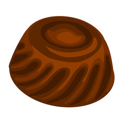 Chocolate icon. Cartoon of chocolate vector icon for web design isolated on white background