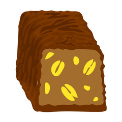 Choco bonbon icon. Cartoon of choco bonbon vector icon for web design isolated on white background