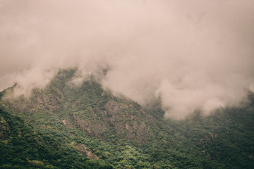 Mountain Covered by Fog
