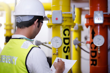 Asian Engineer checking list Cooling system,For the safety of the system